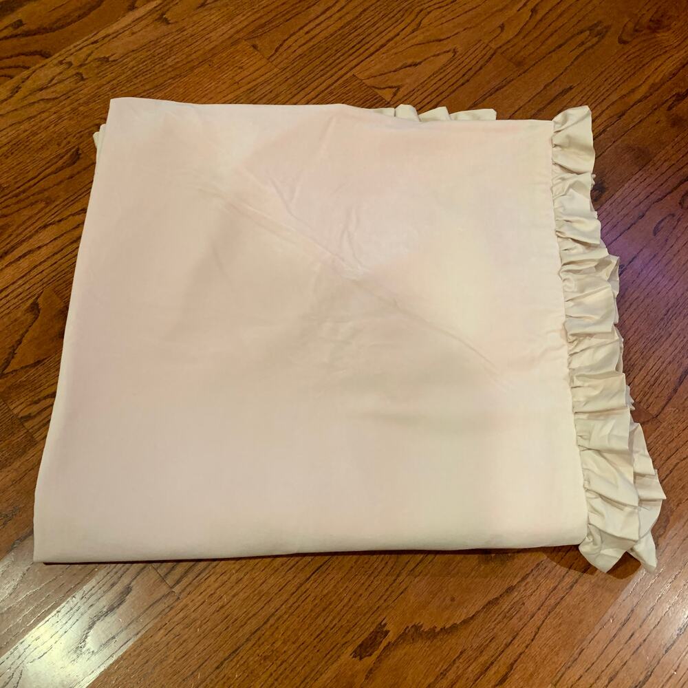 RH Baby & Child Washed Velvet Ruffle Drapery TWO Panels (2) | Pink | 50"W x 94 L - Picture 5 of 11